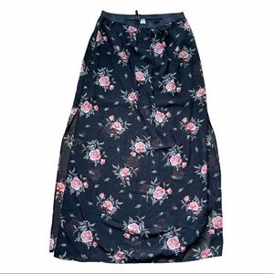 H&M Maxi Navy Floral Skirt